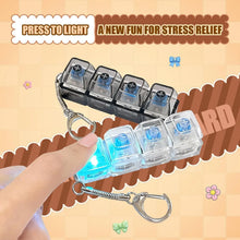 10-Pack LED Mechanical Switch Tester Keychains – Black — image 3