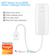 1M/3M/5M Water leakage sensor WIFI leak level Sound Alarm detector security Overflow protection Work with Tuya Smart Life App