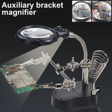LED Helping Hands Soldering Magnifier with 3.5X & 12X Lenses - 4