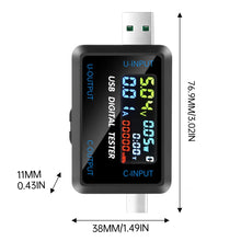 USB Tester 10 in 1 DC Digital Voltmeter Amperimetro Current Meter Volt Ammeter Detector Power Bank Charger Indicator Type C USB