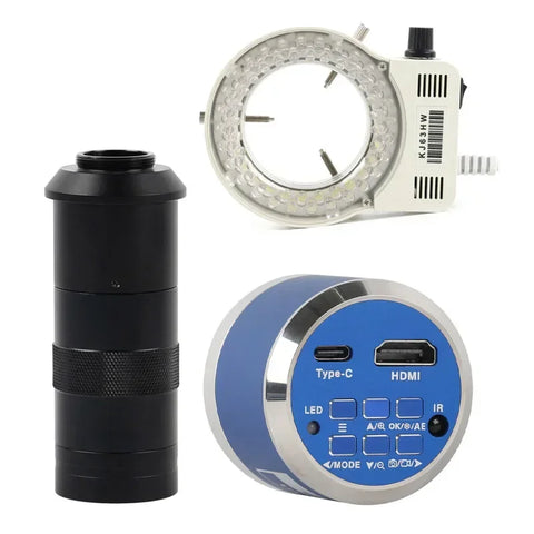 Eakins 4K HDMI/USB Digital Microscope Kit – 130x Lens & Ring Light - view 1