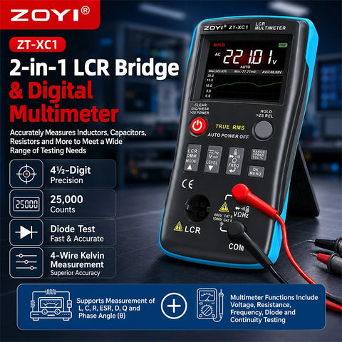 ZOYI XC1 25,000-Count Digital LCR Meter – image 1
