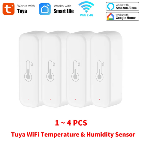 Tuya WiFi Temperature and Humidity Sensor For Smart Home Thermometer Hygrometer APP Remote Control Work with Yandex Alexa
