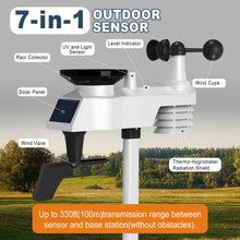 WiFi Weather Station 14-in-1 Wireless with Color Display Real-Time Sync to Weather Underground 100m Range Smart Home Sensor