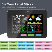 Weather Station with LCD Display Desktop Clock Weather Forecast Indoor/Outdoor Thermometer Hygrometer with 3-Sensors