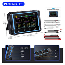 Oscilloscope Multimeter 2 Channel, 3 in 1 Tablet Signal Generator Oscilloscope with 50MHz, 250 MSa/s, 12 Signal Waveforms