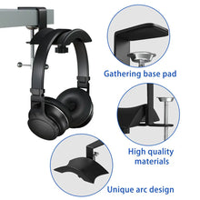 Clamp-On Under-Desk Headphone Hanger with Curved Support - 4