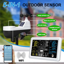 Wifi Tuya Weather Station Hygrometer Thermometer Auto Calendar Alarm Clock UV Wind Rainfall Gauge Forecast Sensor