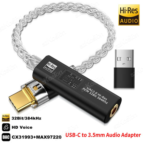 CX31993 MAX97220 USB-C DAC headphone amplifier
