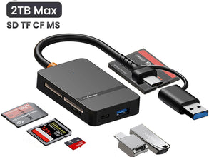USB-C 8-in-1 multi card reader alternate view