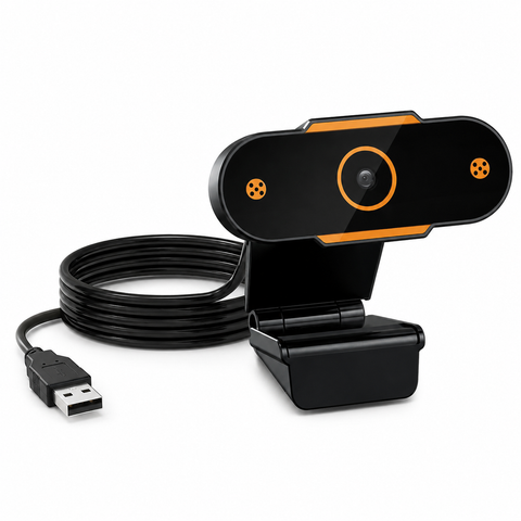 1080p Wired USB Webcam with Autofocus and Microphone