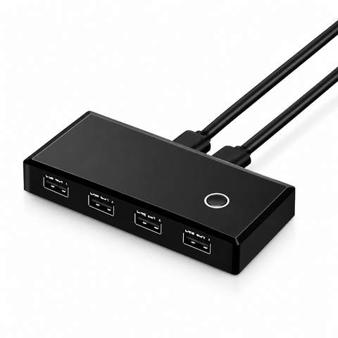 2-computer 4-port USB sharing switch