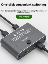USB-C bidirectional switch portrait detail