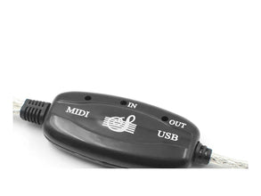 LEKATO 2m USB MIDI Interface Cable In/Out landscape detail