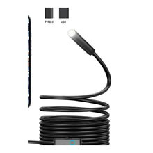 7mm USB-C Wired Endoscope Camera 2m with LEDs on clean background