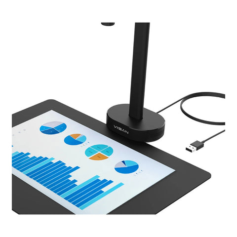 VIISAN A8401 16MP A4 USB Document Camera on clean background