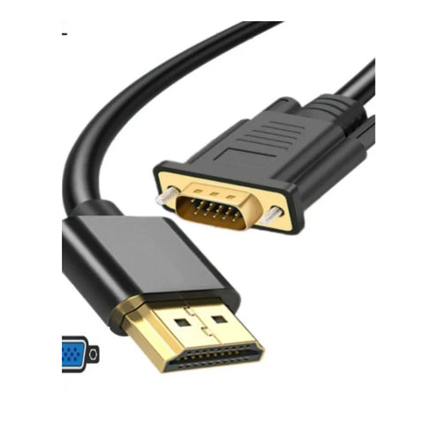 1080p HDMI to VGA Adapter Cable with Audio 1.8m on clean background
