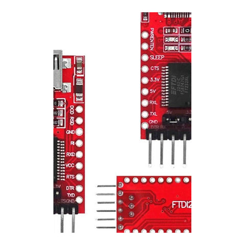 FT232RL USB to TTL Serial Adapter Module 3.3V/5V on clean background