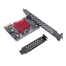 2-Port SATA III PCIe Controller Card 6Gbps on clean background