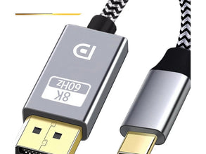 USB-C to DisplayPort 1.4 Cable 8K 2m landscape detail