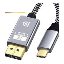 USB-C to DisplayPort 1.4 Cable 8K 2m on clean background