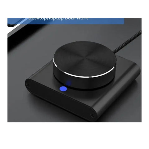 USB Desktop Volume Control Knob with Mute on clean background