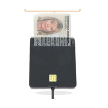 X01 USB CCID Contact Smart Card Reader on clean background