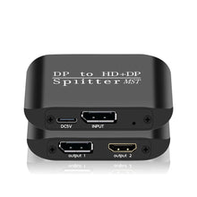 USB-C to Dual DisplayPort MST Adapter on clean background
