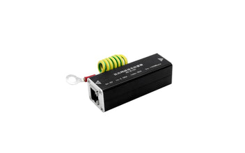 100Mbps RJ45 PoE Surge Protector with Earth Lead – landscape product view