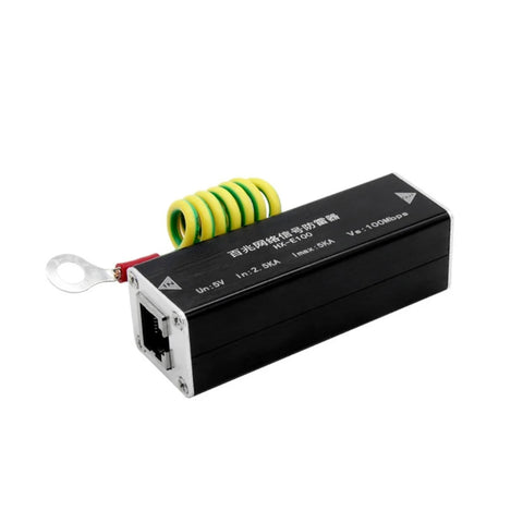100Mbps RJ45 PoE Surge Protector with Earth Lead – main product view