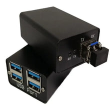 USB 3.0 optical fibre extender transmitter and receiver pair