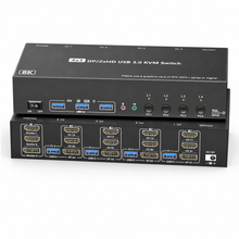 4-computer triple-monitor HDMI DisplayPort USB 3.0 KVM switch