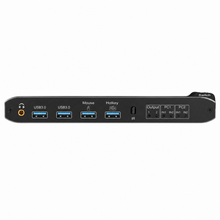 Dual-monitor KVM front USB 3.0 ports and controls