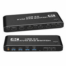 2-computer dual-monitor HDMI USB 3.0 KVM switch