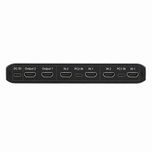 Dual-monitor HDMI KVM rear connection panel