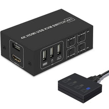 4-port HDMI USB KVM switch angled product view