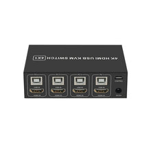 4-port HDMI USB KVM switch rear connection ports