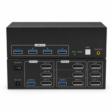 2-computer triple-monitor DisplayPort 1.4 USB 3.0 KVM switch