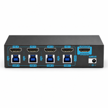 4-port HDMI KVM rear input and output panel