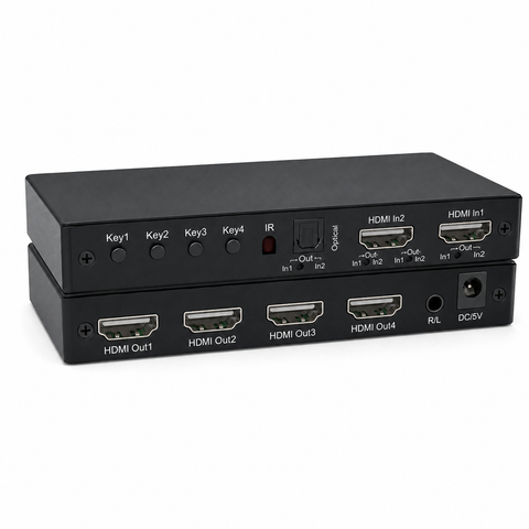 2-input 4-output 4K HDMI matrix switch