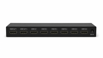 6x2 HDMI matrix connection panel
