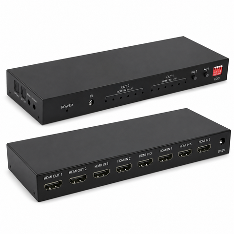 6-input 2-output HDMI matrix switch