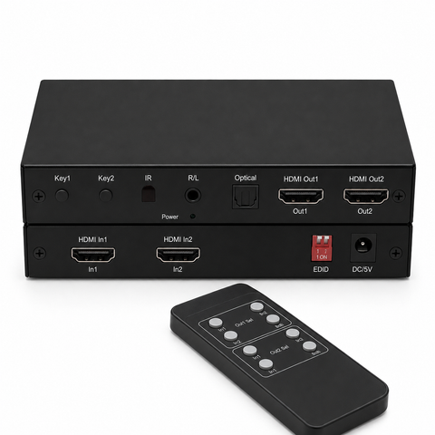 2x2 HDMI matrix switch with audio extraction