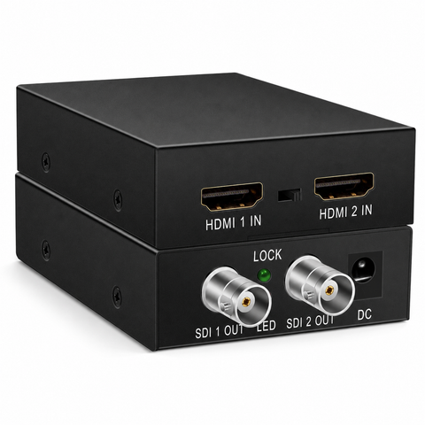 3G-SDI to HDMI converter three-quarter view