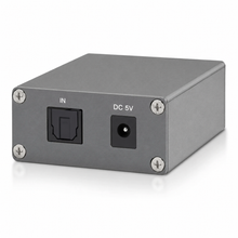 1x3 Toslink optical splitter input and power view