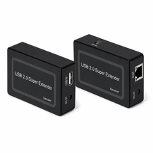 USB 2.0 extender RJ45 and DC port view