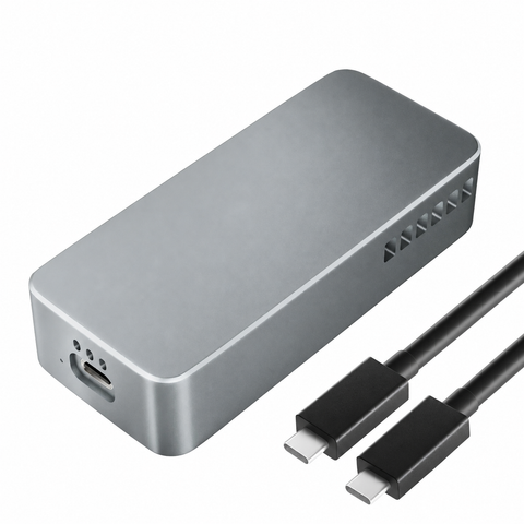 80Gbps M.2 NVMe SSD enclosure with USB-C cables
