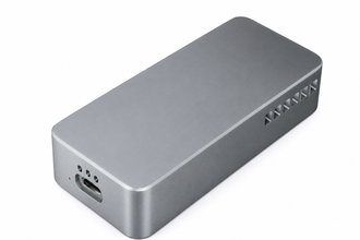 80Gbps M.2 NVMe enclosure USB-C and ventilation view