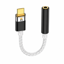 Black USB-C to 3.5mm DAC adapter