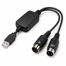USB MIDI interface cable connector detail
